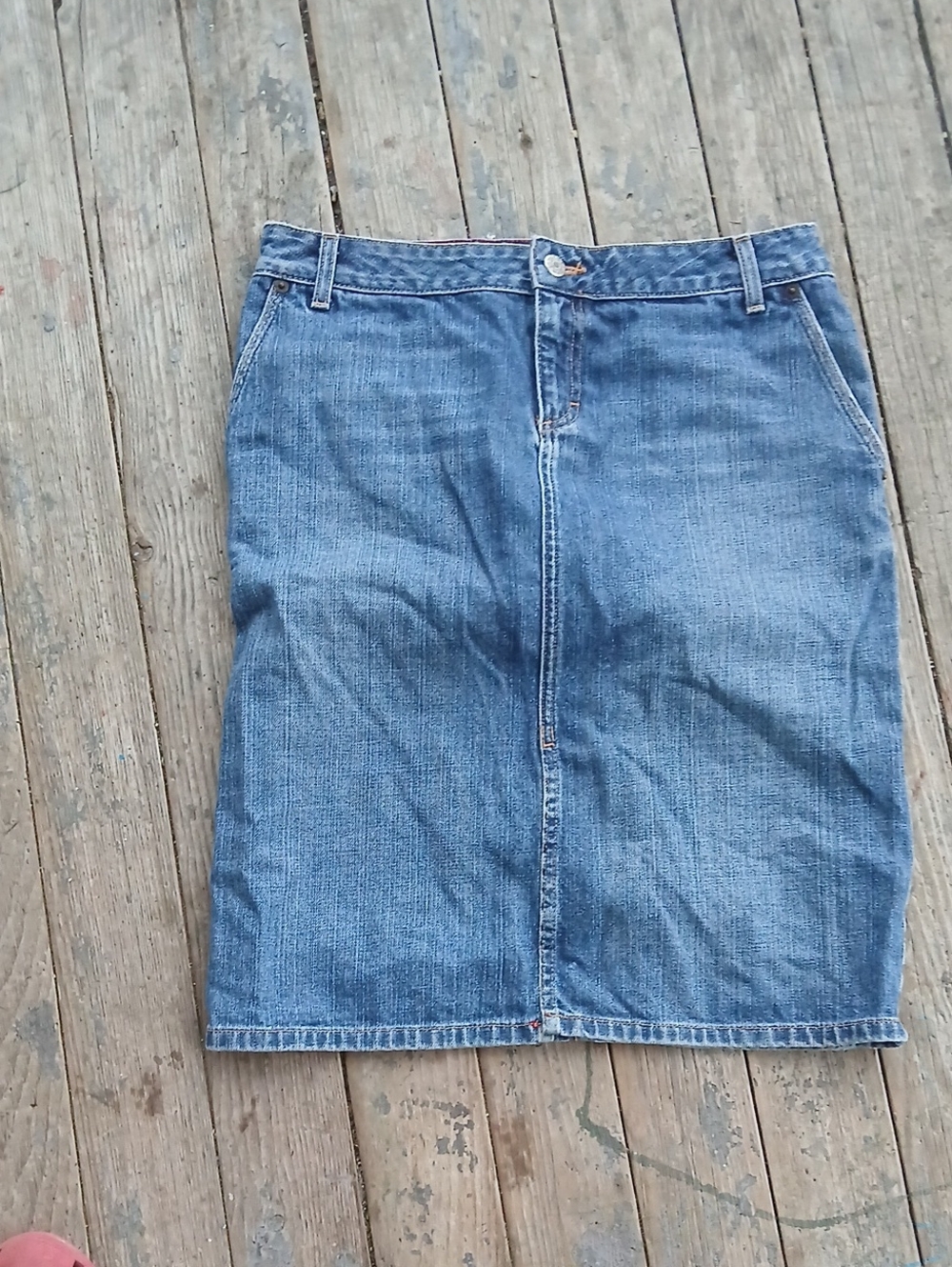 J.crew Classic Blue Denim Pencil Skirt Size 4
